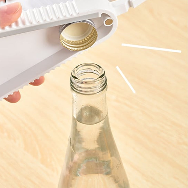 Anti-Slip Jar Opener Plastic | Rubber Teeth Grip Fits 3 Jar Sizes | Easy Opening for Weak Hands, Wet Hands, Seniors & Kids