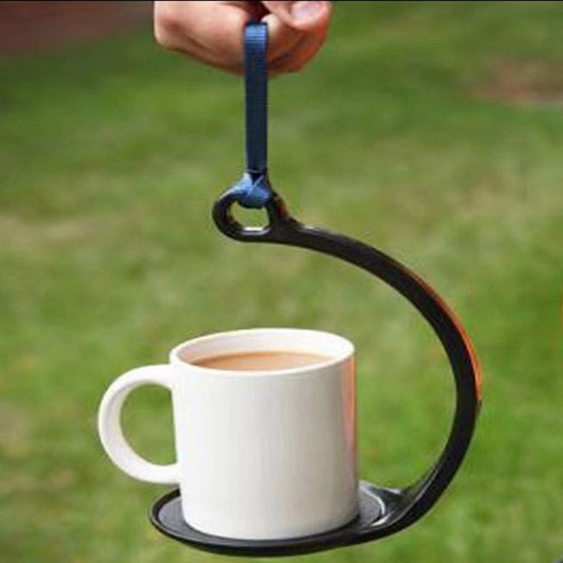 Anti-Spill Mug Holder, PP Plastic | 360-Degree Swinging Cup Tray | Carry Hot or Cold Drinks Spill-Free with One Finger