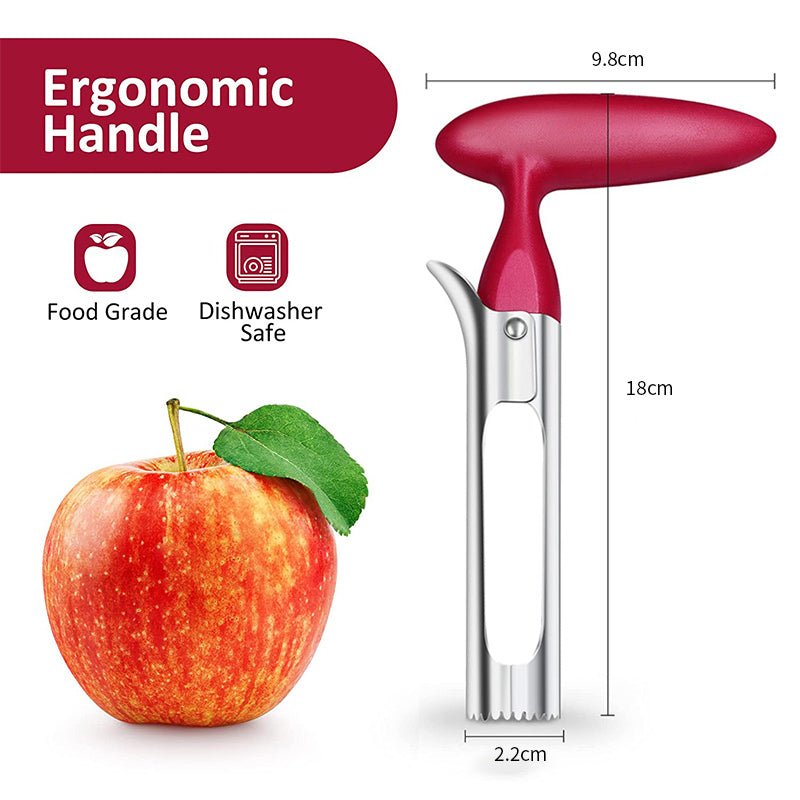 Apple Corer Tool Stainless Steel | Serrated Blade with Ergonomic Handle | Removes Fruit Cores Quickly and Cleanly