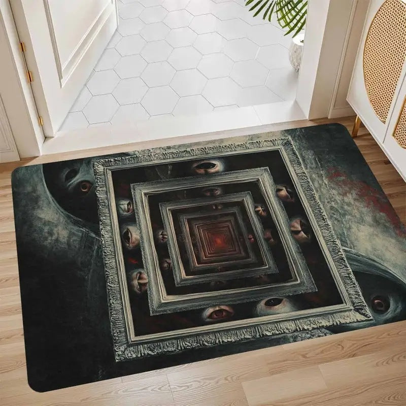 Area Rug Artistic Depth Illusion Decorative Soft with Non-Slip Backing