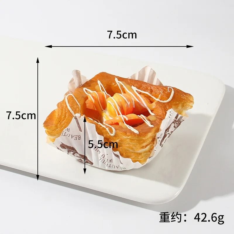 Artificial Food Models Fake Bakery Decor Soft with Wipe-Clean Surface