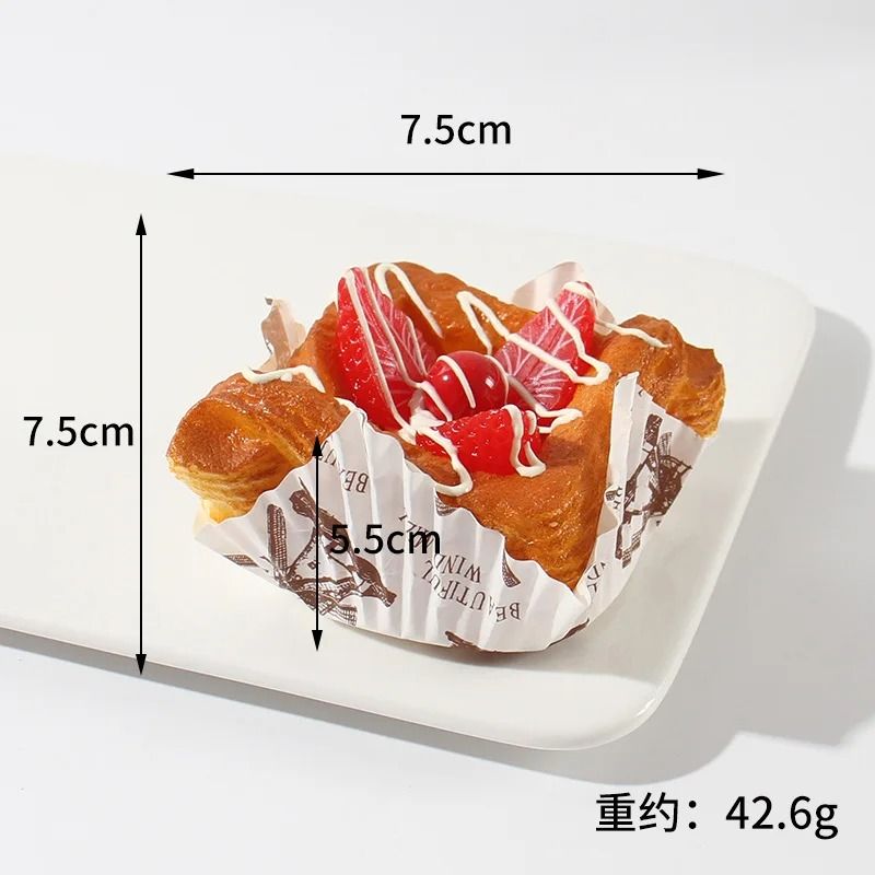 Artificial Food Models Fake Bakery Decor Soft with Wipe-Clean Surface