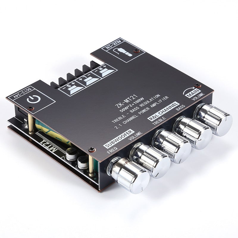 Audio Amplifier 2.1 Channel Bluetooth Module with Bass Treble Control