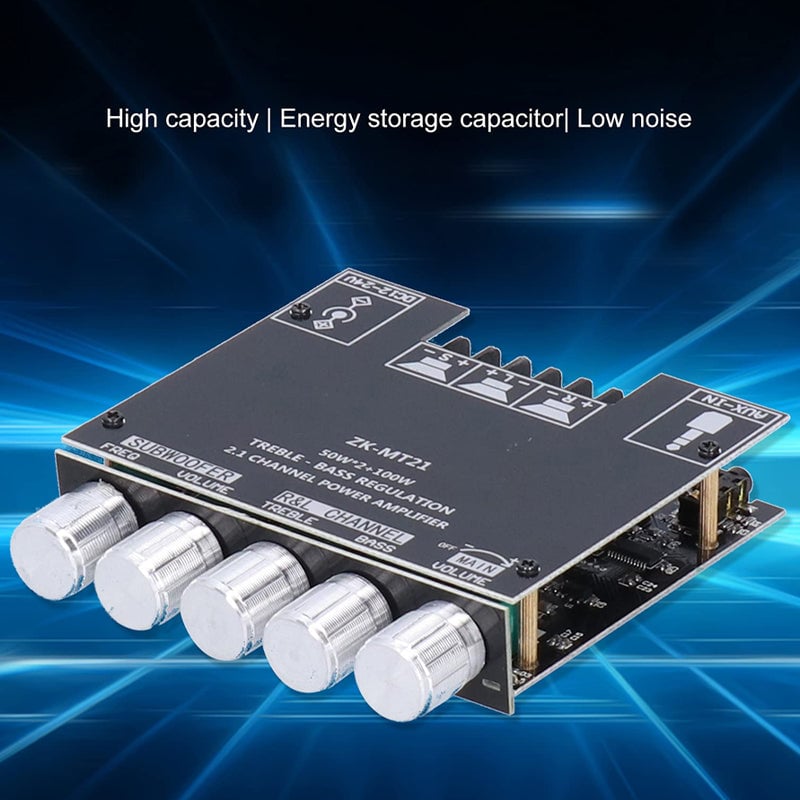 Audio Amplifier 2.1 Channel Bluetooth Module with Bass Treble Control