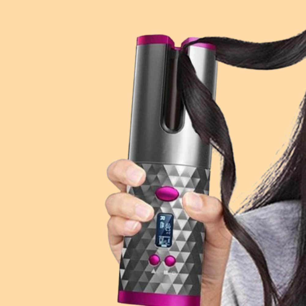 Automatic Self Rotating Hair Curler | Ceramic Tourmaline Coating | Fast Heating Curling Iron with Adjustable Heat
