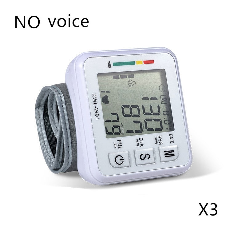 Automatic Wrist Blood Pressure Monitor | LCD Display, Heart Rate Detection | 99-Reading Memory & Auto-Off Battery