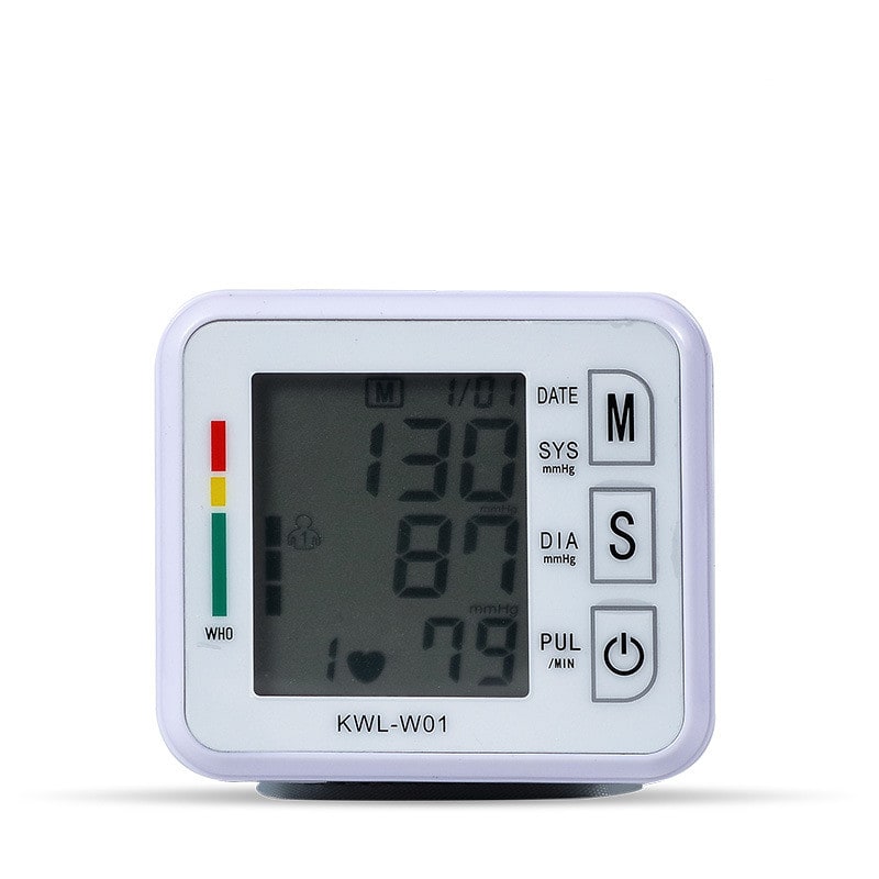 Automatic Wrist Blood Pressure Monitor | LCD Display, Heart Rate Detection | 99-Reading Memory & Auto-Off Battery