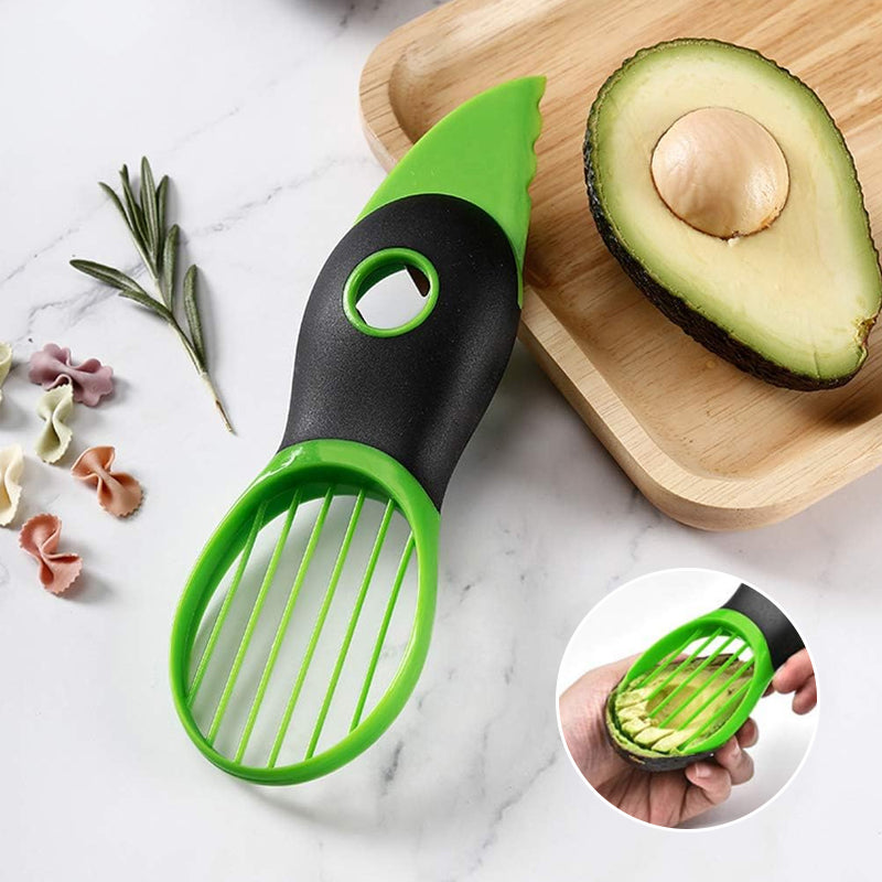 Avocado Slicer Stainless Steel | Peels, Splits, Cores and Slices in Seconds | Multipurpose Fruit Tool for Kiwi and Dragon Fruit