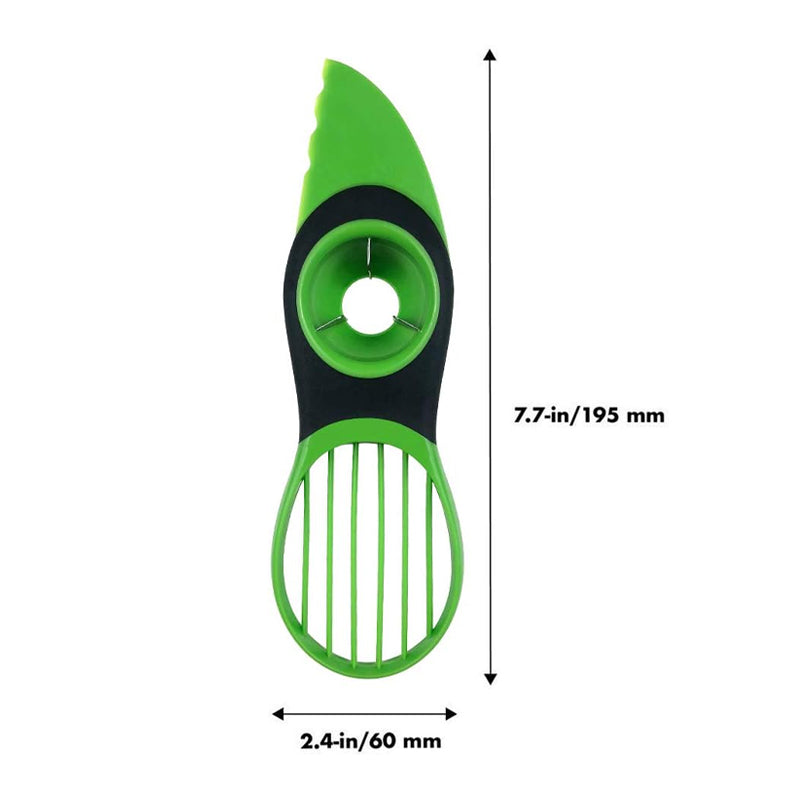 Avocado Slicer Stainless Steel | Peels, Splits, Cores and Slices in Seconds | Multipurpose Fruit Tool for Kiwi and Dragon Fruit