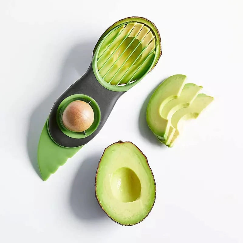 Avocado Slicer Stainless Steel | Peels, Splits, Cores and Slices in Seconds | Multipurpose Fruit Tool for Kiwi and Dragon Fruit
