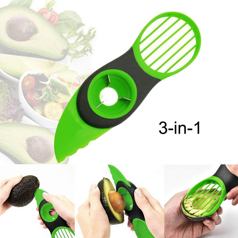 Avocado Slicer Stainless Steel | Peels, Splits, Cores and Slices in Seconds | Multipurpose Fruit Tool for Kiwi and Dragon Fruit
