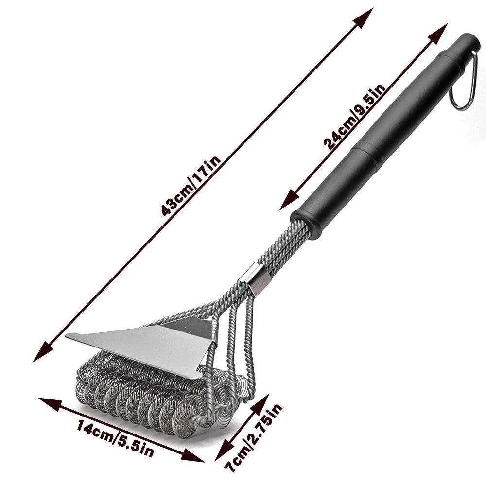 BBQ Grill Brush Cleaner | Bristle-Free Coils And Scraper