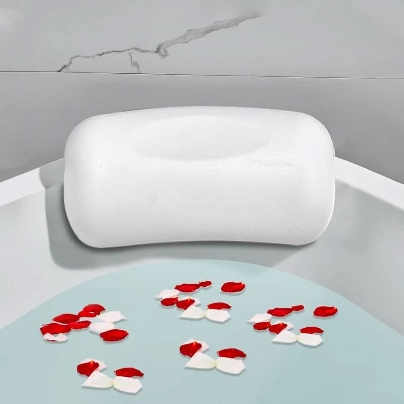 Bath Pillow Ergonomic Non-Slip Water-Repellent Foam with Neck Support