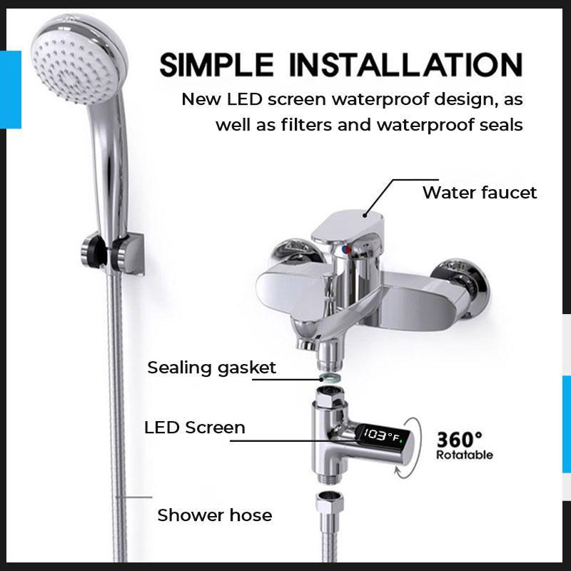 Bath Thermometer Waterproof IPX7 360 Rotating with Colour-Coded Alerts