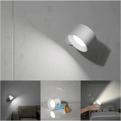 Battery Operated Wall Light ABS | Rechargeable 360° Adjustable with Touch or Remote Control | Wireless Modern Lighting
