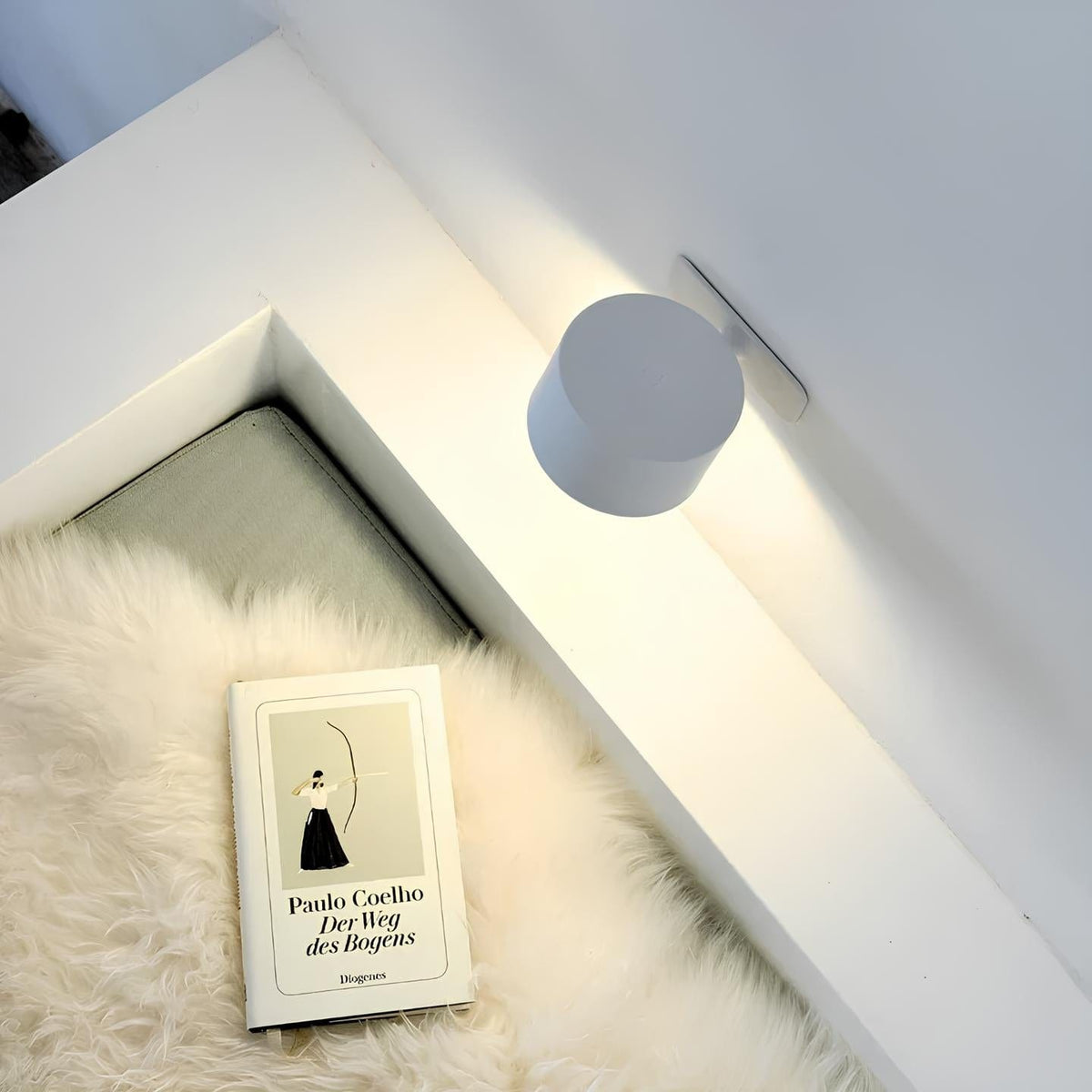 Battery Operated Wall Light ABS | Rechargeable 360° Adjustable with Touch or Remote Control | Wireless Modern Lighting