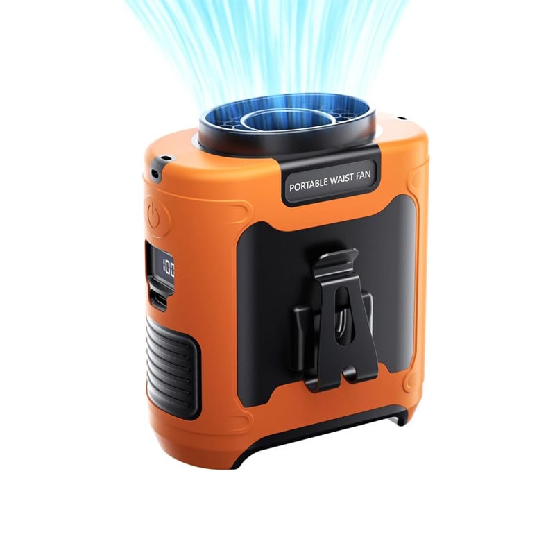 Belt Clip Fan Portable | Adjustable Speed USB Rechargeable Battery | Hands-Free Cooling for Hours of Outdoor Comfort