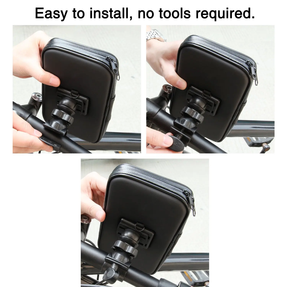 Bike Phone Mount Handlebar Holder | Fits 17–30mm Tubes, Phones Up To 6.3 Inch | Waterproof & Secure Grip For Every Ride
