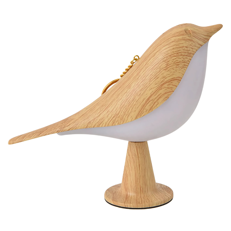 Bird-Shaped Aroma Diffuser Lamp ABS with Wooden Optic | USB-C Rechargeable, 3 Light Modes | Cordless Relaxation Lighting