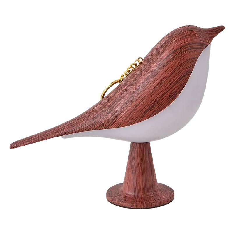 Bird-Shaped Aroma Diffuser Lamp ABS with Wooden Optic | USB-C Rechargeable, 3 Light Modes | Cordless Relaxation Lighting