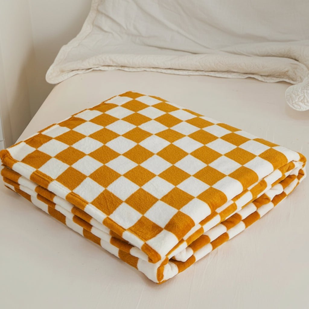 Blanket | Bold Checkerboard On A Soft Brushed Pile