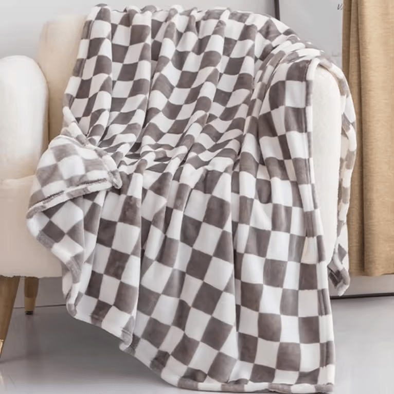 Blanket | Bold Checkerboard On A Soft Brushed Pile