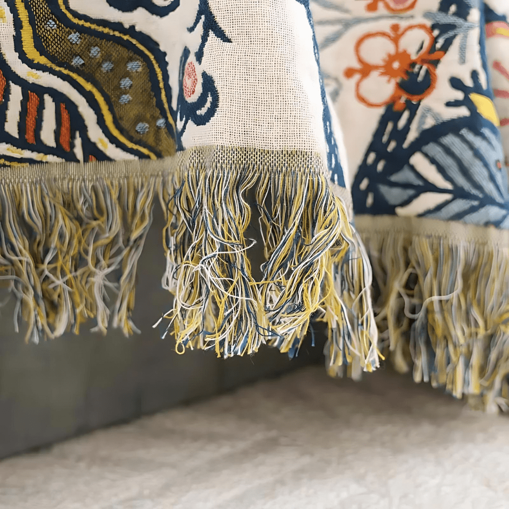 Blanket | Light Ground One Side, Deep Blue The Other