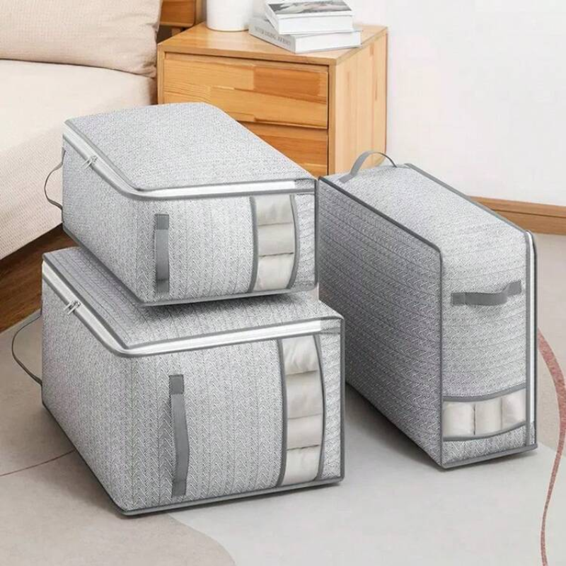 Blanket Storage Bag | Zip-Round Top, Clear Front Window