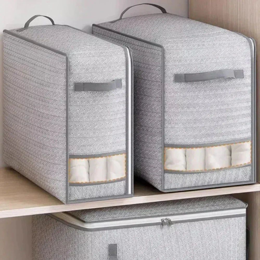Blanket Storage Bag | Zip-Round Top, Clear Front Window