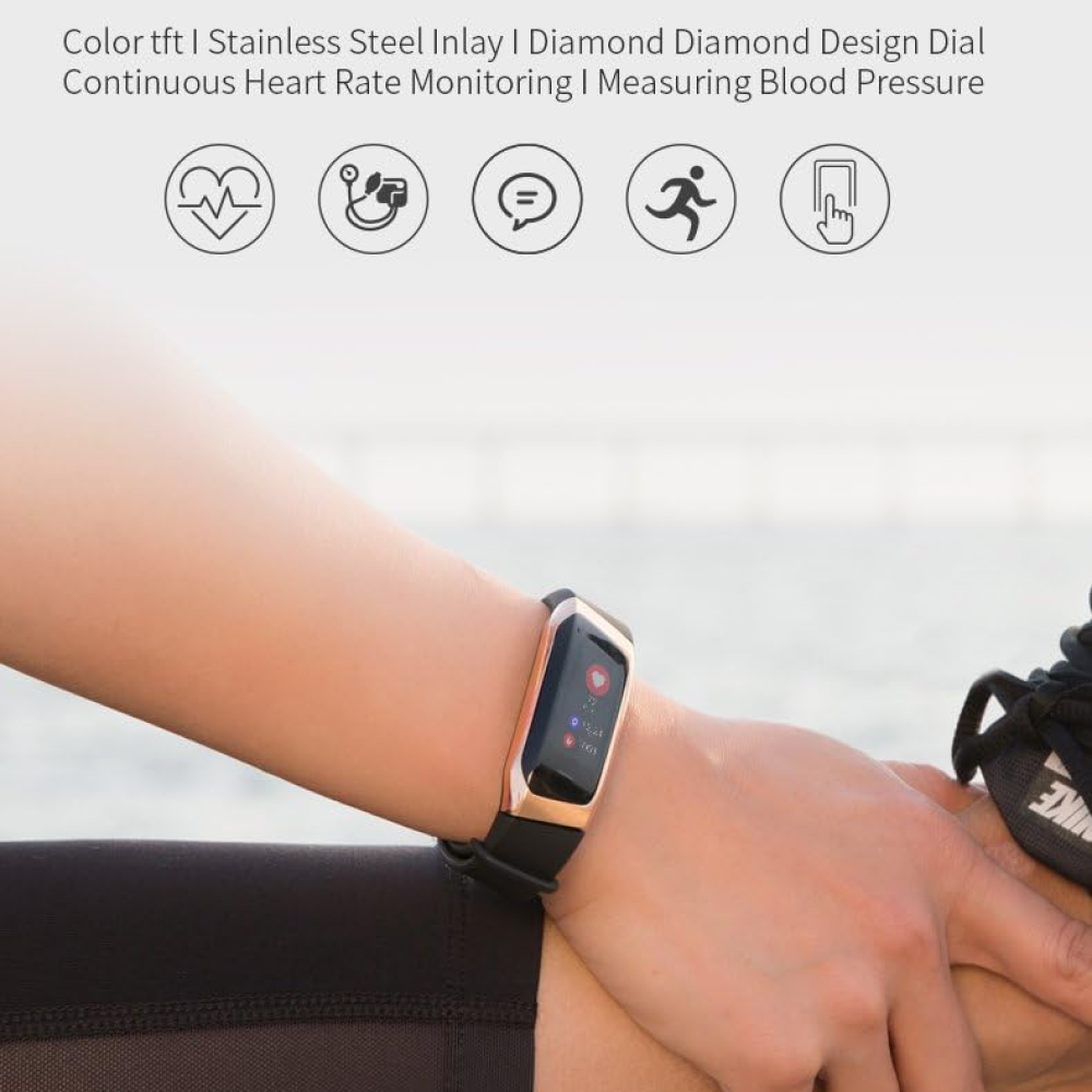 Blood Pressure Smart Watch | Heart Rate Monitor with Sleep & Sports Tracking | IP67 Waterproof, 30-Day Standby