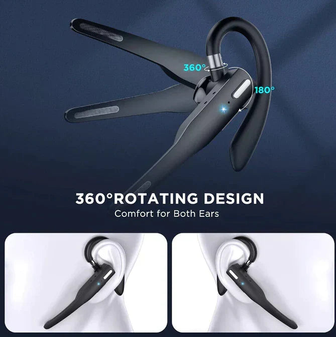 Bluetooth 5.1 Noise Cancelling Headset | Dual Mic CVC8.0 & IPX7 Waterproof | 25-Hour Talk Time Hands-Free Calling