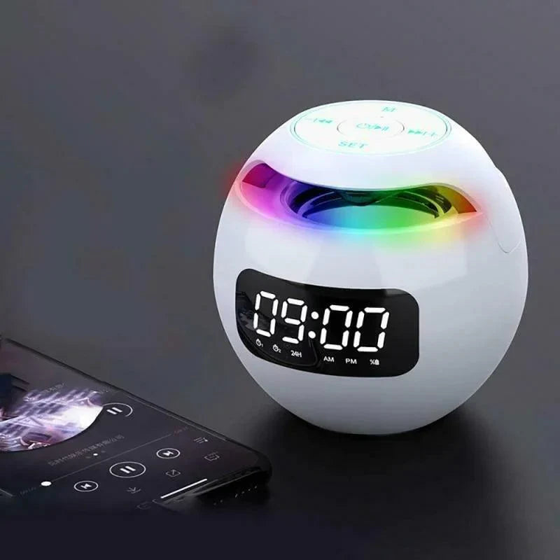 Bluetooth Speaker | Digital Clock Display, Lit Grille