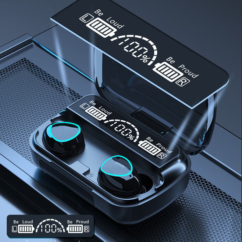 Bluetooth Wireless Earphones | Touch Control, LED Battery Display | IPX4 Waterproof Rating, 2000mAh Charging Case