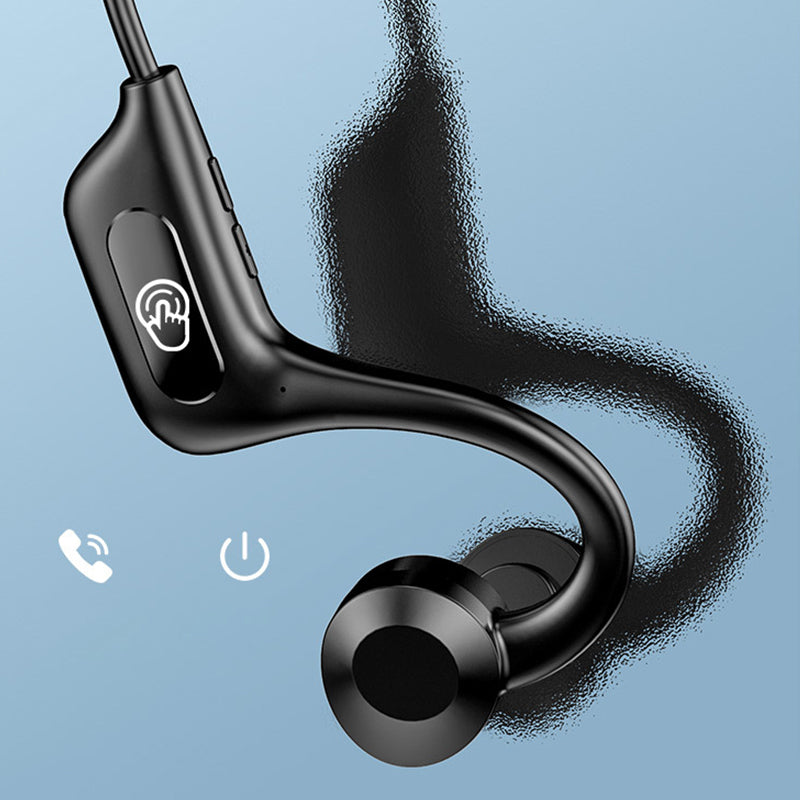 Bone Conduction Headphones Bluetooth 5.2 | Open-Ear Wireless Design for Glasses | 13 Hours Playtime, Sweatproof