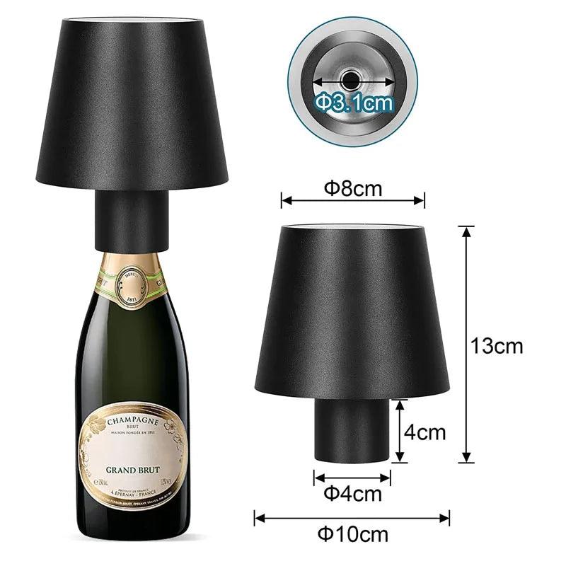 Bottle Lamp LED Rechargeable Waterproof Aluminium with 3 Light Colours
