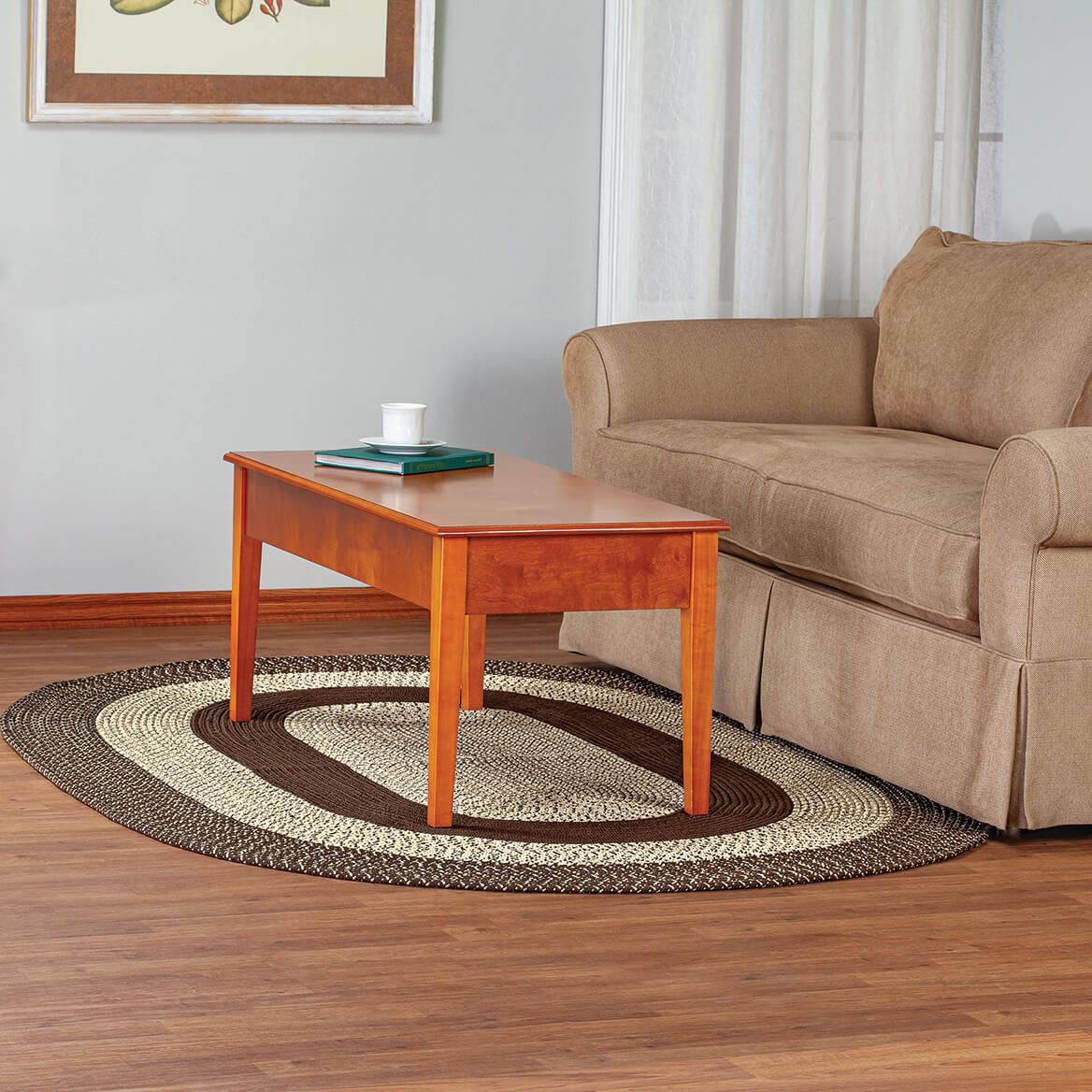 Braided Rug Polyester | Round, Oval & Runner Sizes 20"x30" to 5' x 7' | Reversible Two-Tone Country Design, 5 Colours