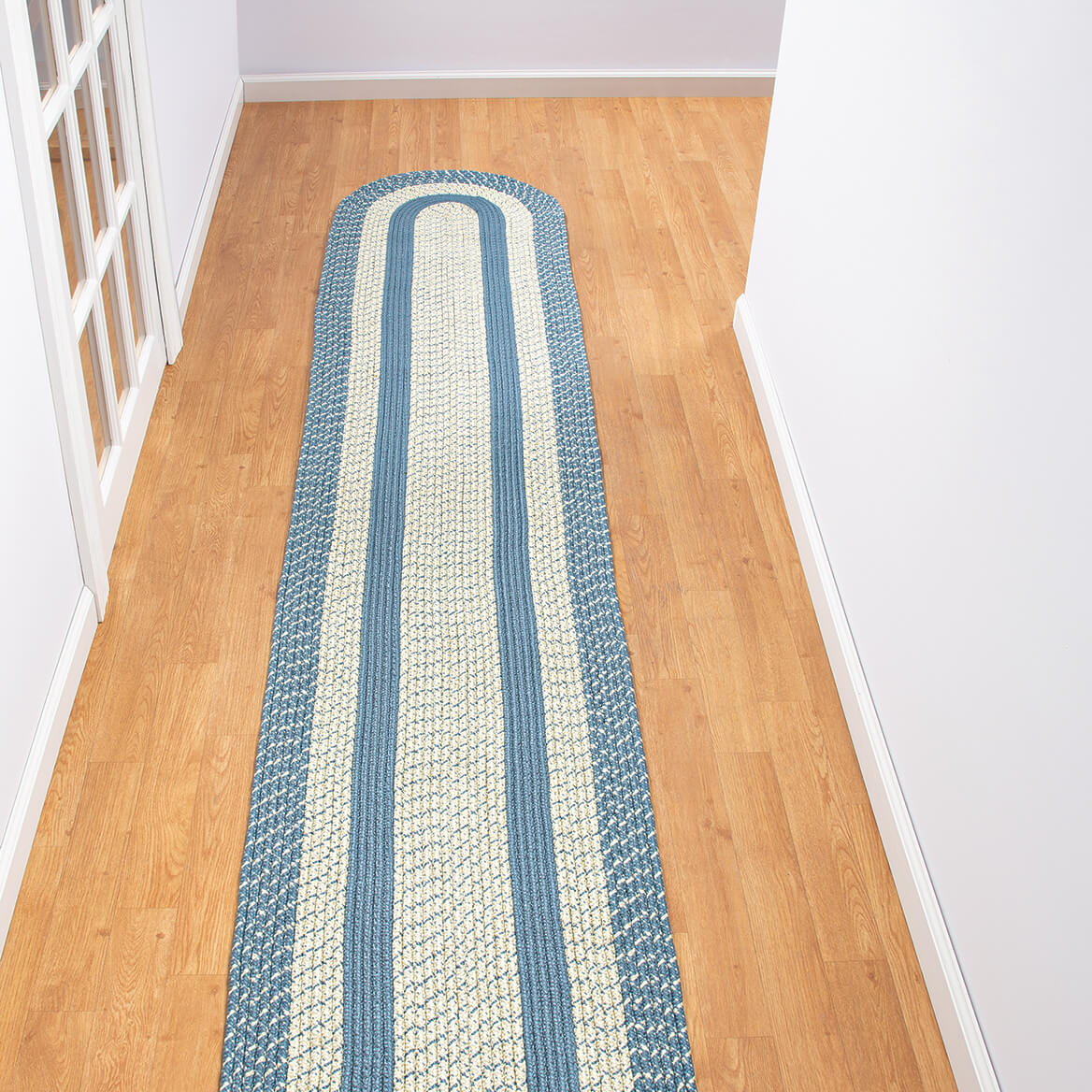 Braided Rug Polyester | Round, Oval & Runner Sizes 20"x30" to 5' x 7' | Reversible Two-Tone Country Design, 5 Colours