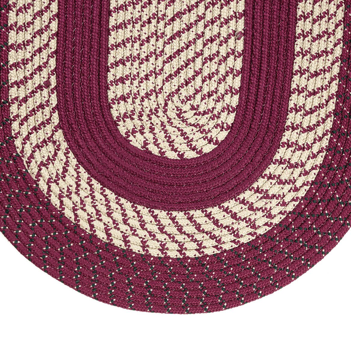 Braided Rug Polyester | Round, Oval & Runner Sizes 20"x30" to 5' x 7' | Reversible Two-Tone Country Design, 5 Colours