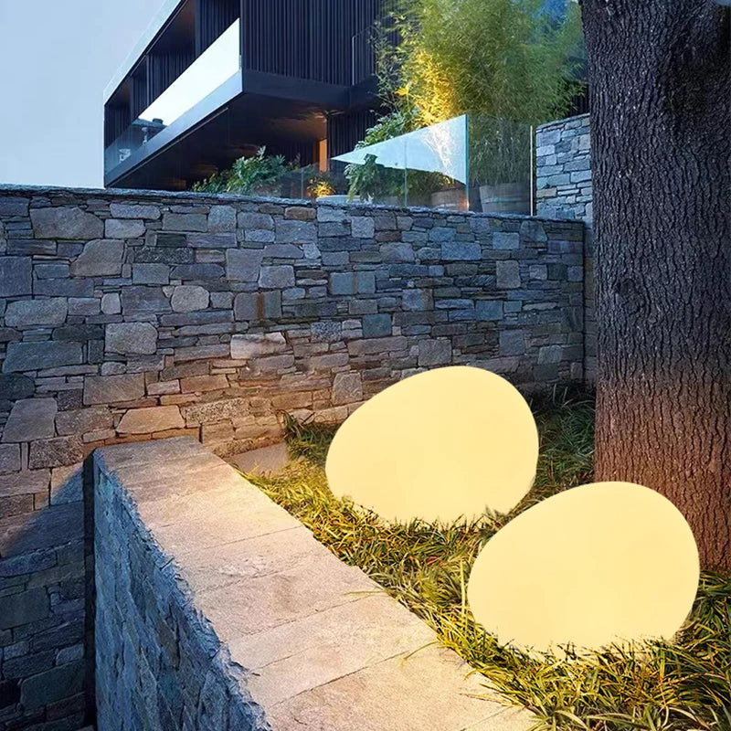 Outdoor House Light Stone Rechargeable LED Weatherproof with 16 Colour Modes 8