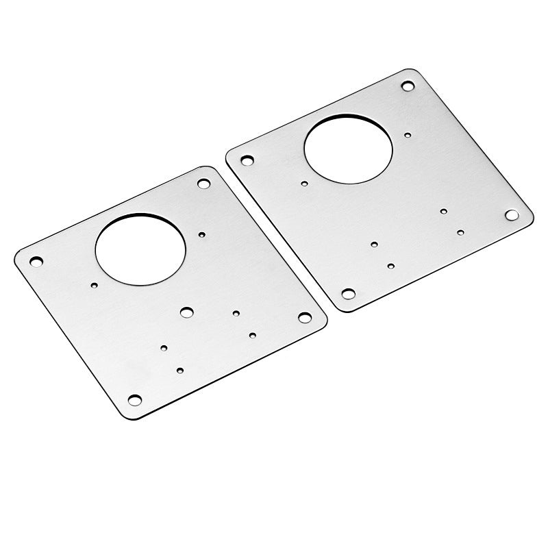 Cabinet Door Hinge Set Stainless Steel | Soft-Close Damper Mechanism | Quiet Closing for Folding Cabinet Doors with Fixing Plates