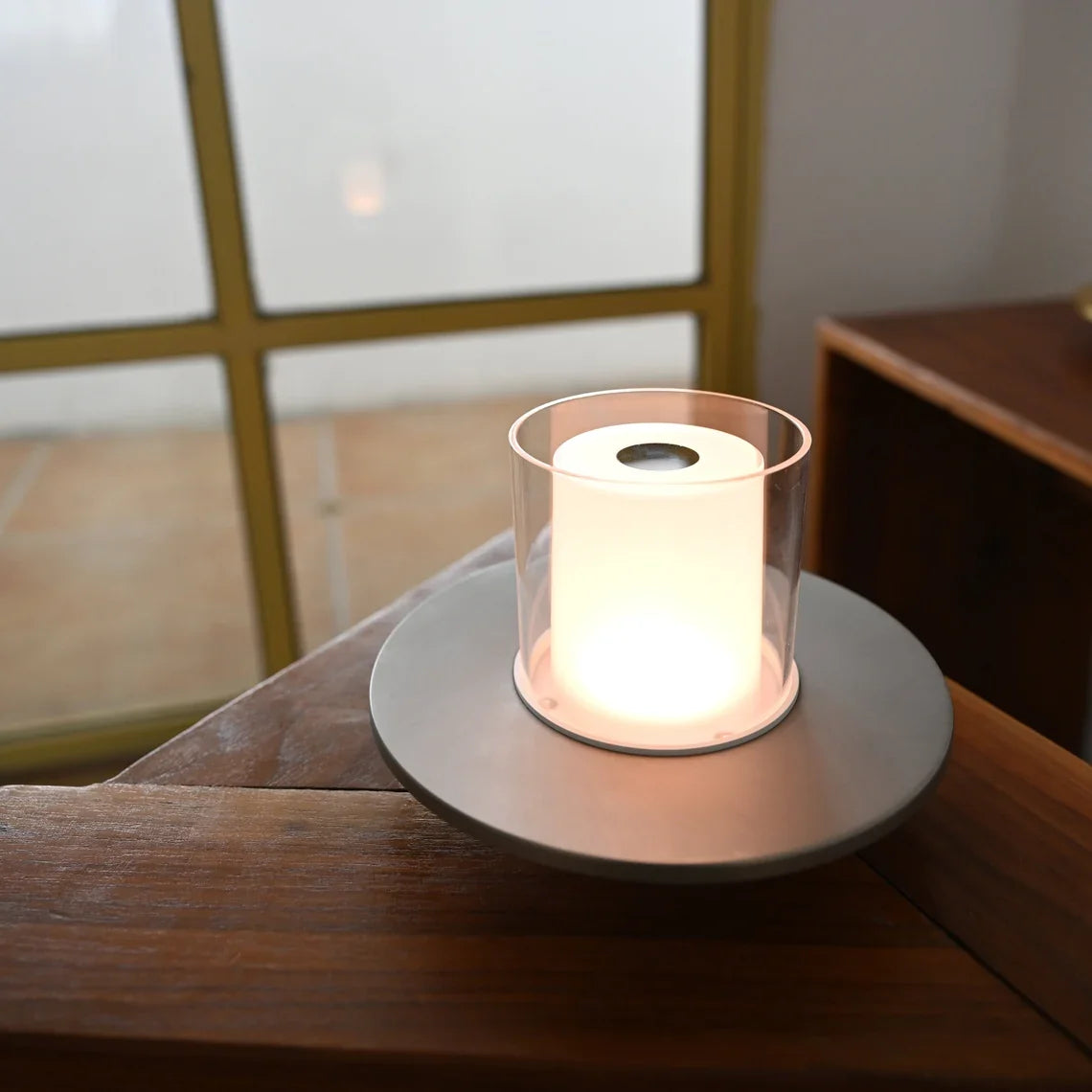 Candle Lamp Steel | Gesture-Control Dimming | Cordless Rechargeable, Gold or Silver, 10-18 Hour Battery