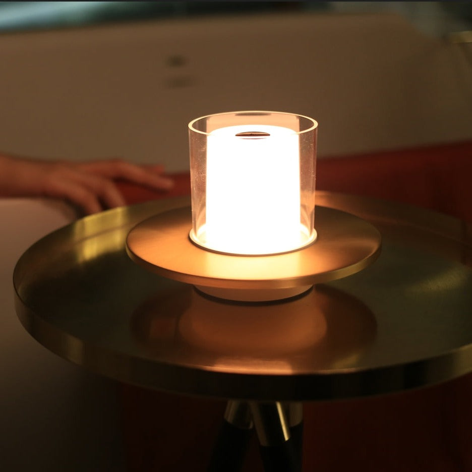Candle Lamp Steel | Gesture-Control Dimming | Cordless Rechargeable, Gold or Silver, 10-18 Hour Battery