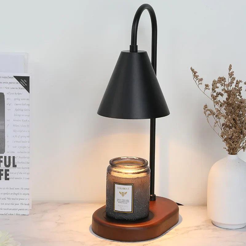 Candle Wax Warmer Table Lamp | Dimmer Control, Arched Arm