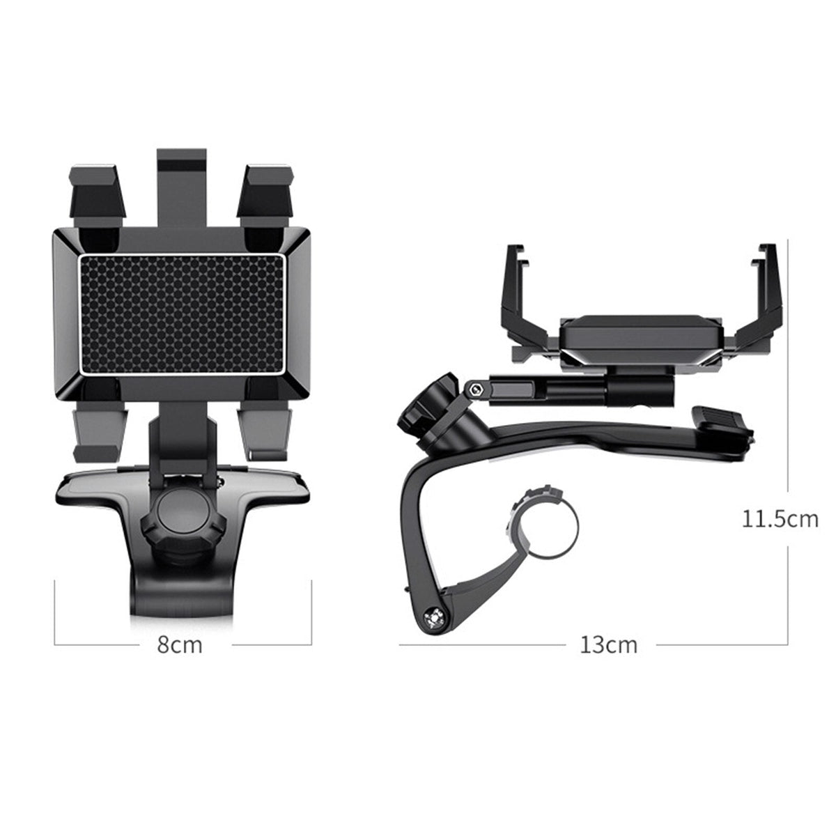 Car Phone Holder Clip Mount 360 Rotating Sun Visor with Non-Slip Pads