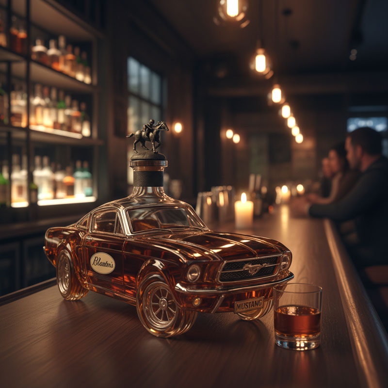 Car Shaped Whisky Decanter Glass | Detailed Car Silhouette | Holds Whisky, Bourbon or Spirits, Bar Centrepiece