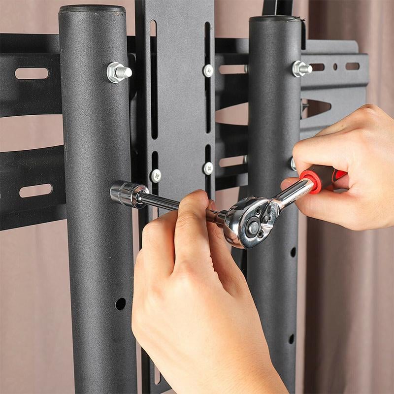 Car Tool Kit Chrome Vanadium Socket Set 46-Piece with Quick-Release Switch