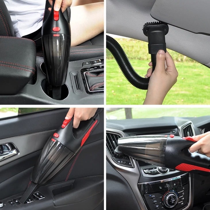 Car Vacuum Cleaner Wet and Dry Handheld | HEPA Filtration | Wired or Wireless, Crevice Tool and Extension Hose Included