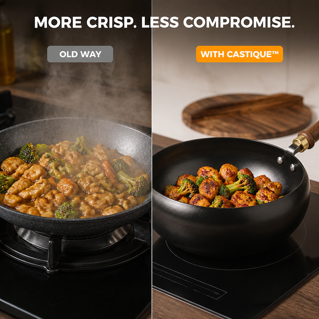 Cast Iron Roasting Pan | Uncoated Chemical-Free Surface | Works on Gas, Induction, Electric & Ceramic Hobs, Two Sizes