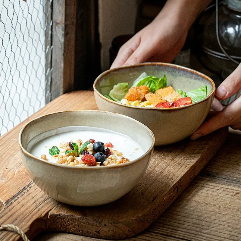 Ceramic Breakfast Bowl Set | Reactive Glaze Bowls