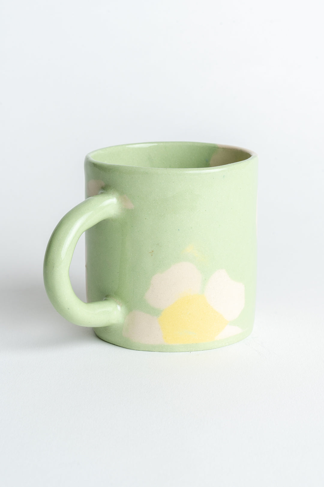 Ceramic Flower Mug | Handmade Nerikomi Clay Pattern, Made in the UK | Gloss Glaze Finish, Ideal for Coffee or Herbal Tea